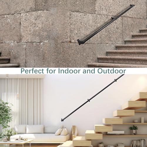 6ft Metal Stair Railing Handrail Kit H117