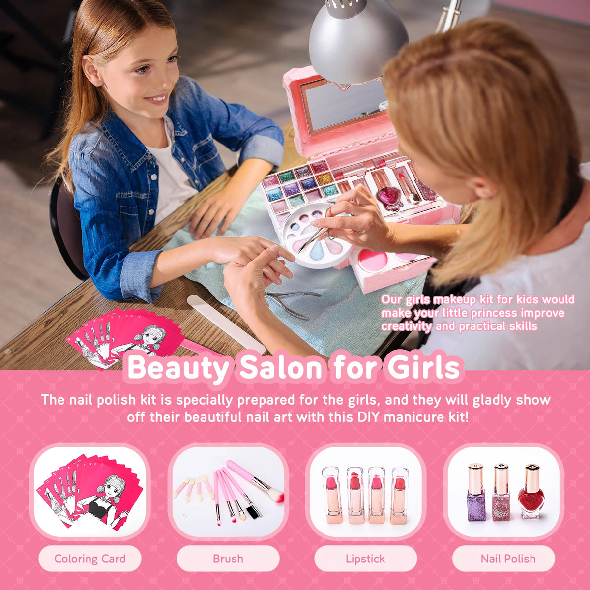 90 Pcs Washable Kids Makeup Kit N38911