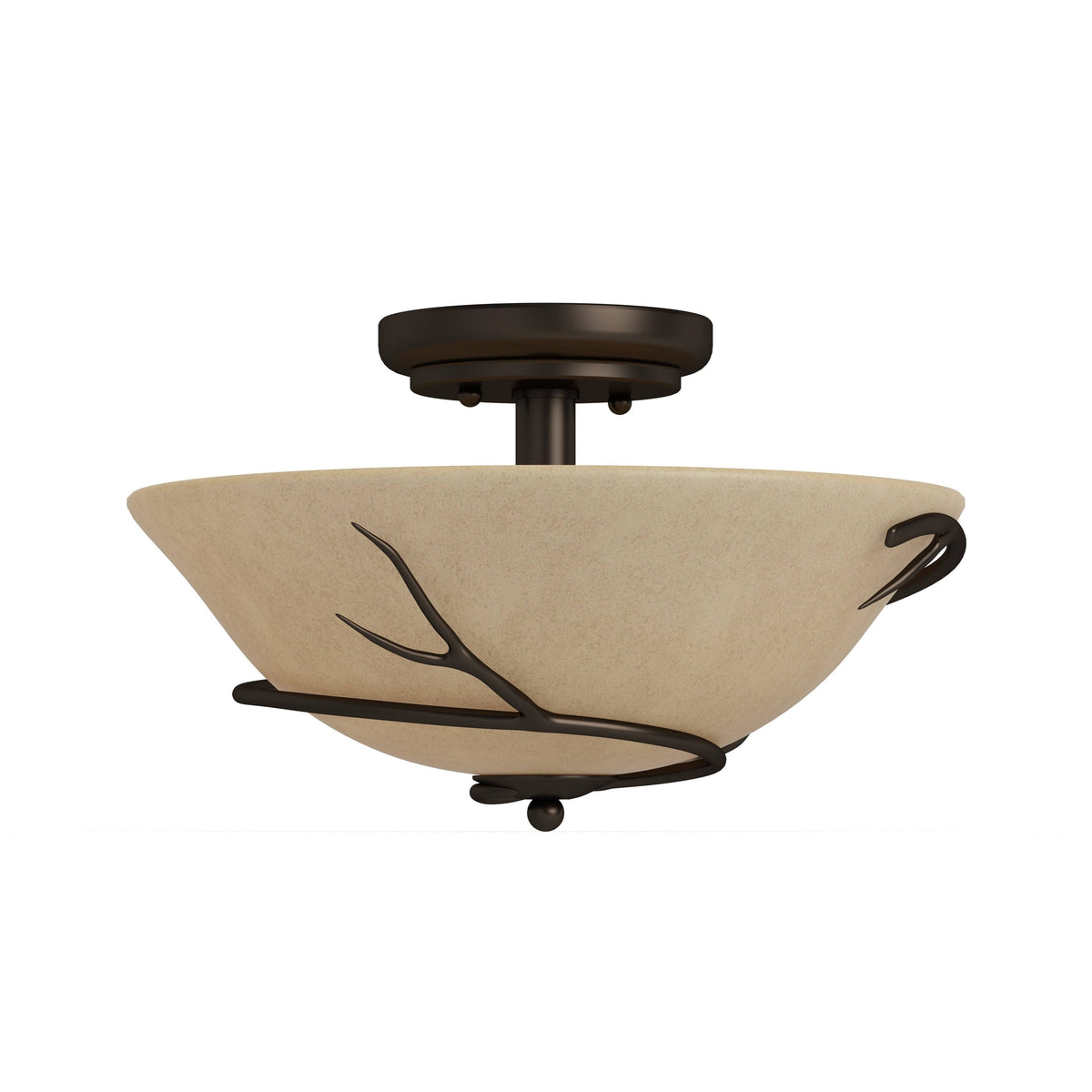 Blackened Bronze 2-Light Flush Mount U30868