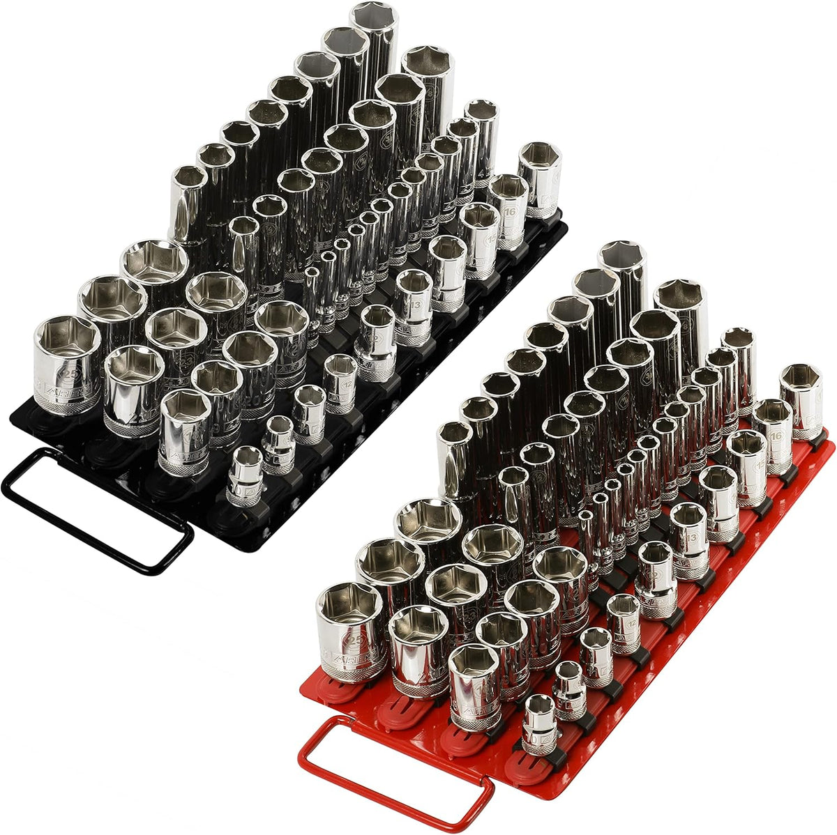 96-Piece Socket Organizer Tray Set with Red and Black Trays M667300