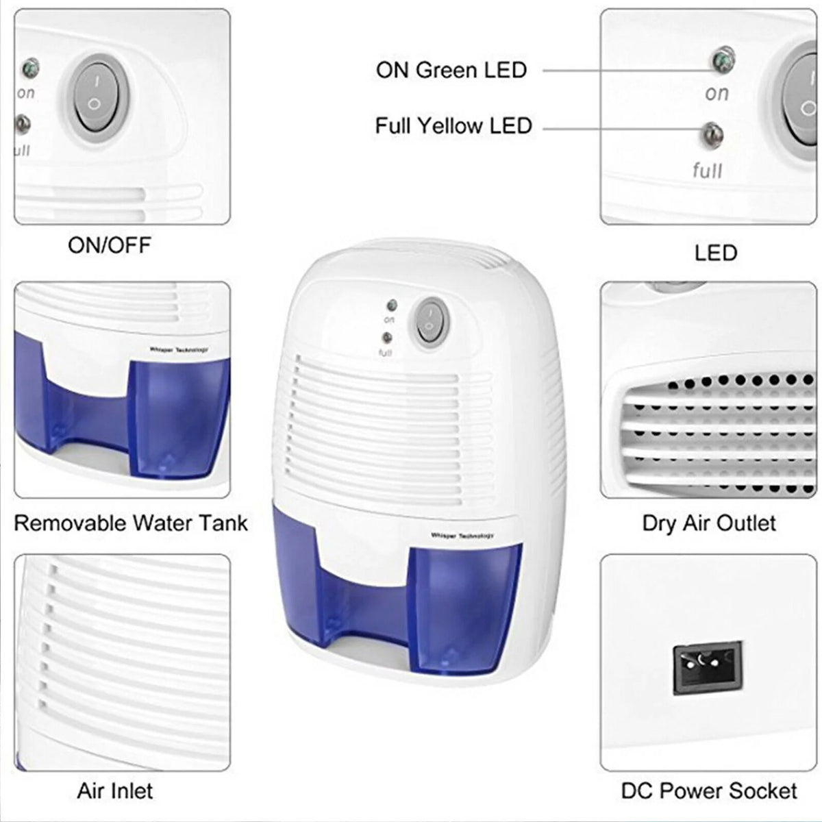 Portable Dehumidifier Moisture Absorber M912232