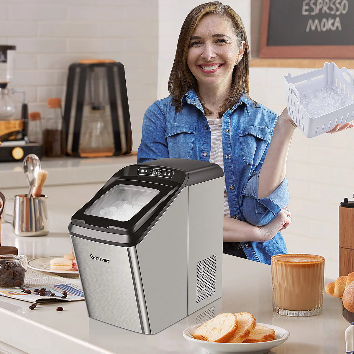 Countertop Nugget Ice Maker 29lb/Day Self-Cleaning U5906