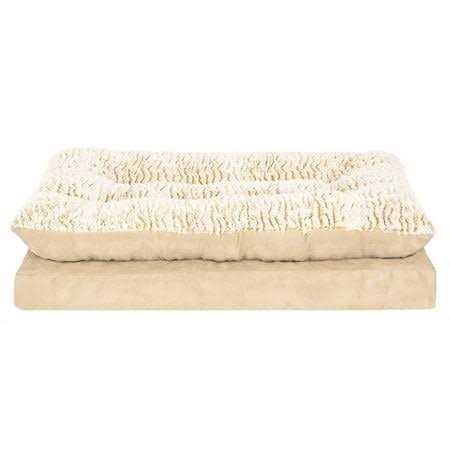 Faux Fur Suede Orthopedic Pillow Top Pet Bed Q1209