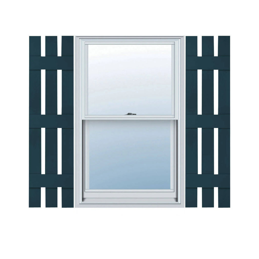Midnight Blue Vinyl Board and Batten Shutters Pair C9323