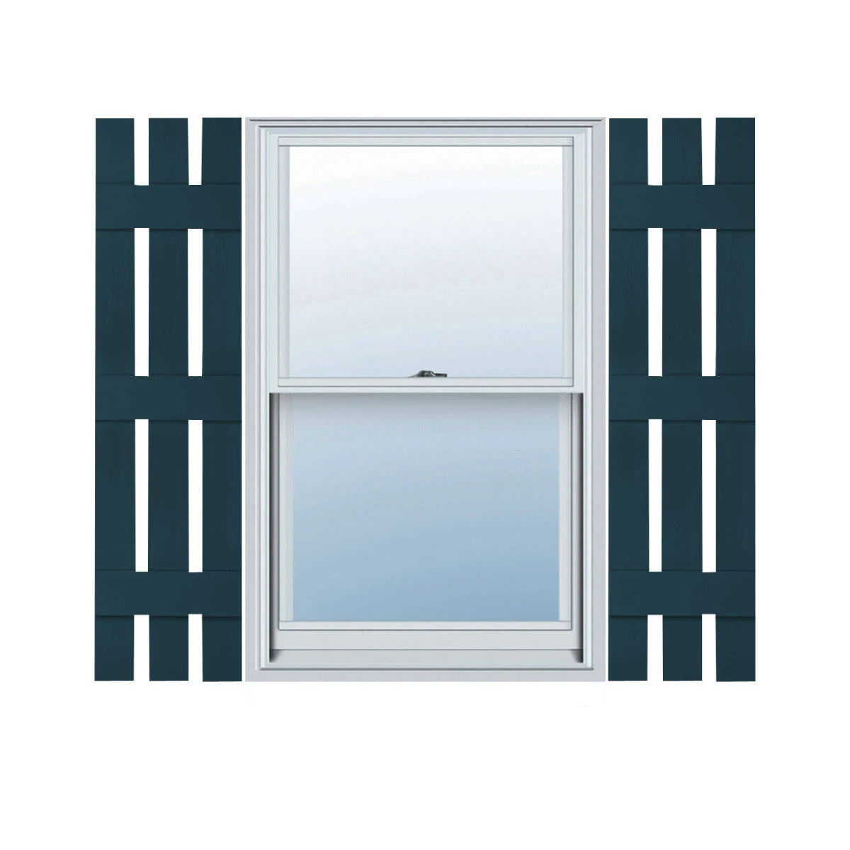 Midnight Blue Vinyl Board and Batten Shutters Pair C9323