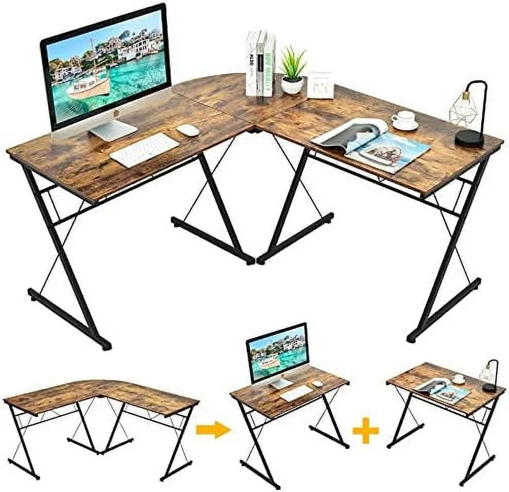 L-Shaped Black Gaming Desk N669388