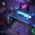 48" L Shaped Gaming Desk with LED Lights C603618