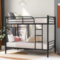 Metal Bunk Bed with Trundle, Black H984
