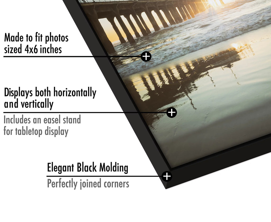 Black Set of 12 4x6 Picture Frames Q6305