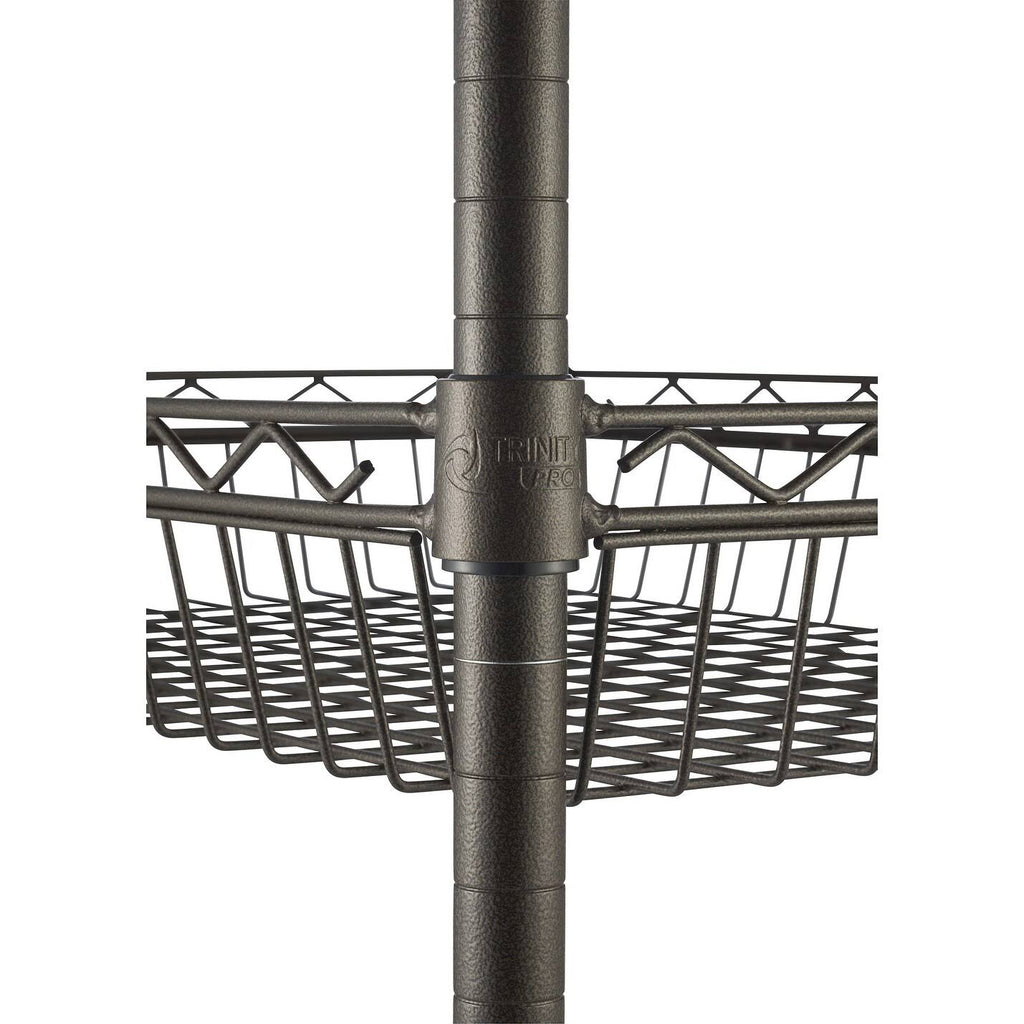 Bamboo Kitchen Cart in Bronze Anthracite - Brown - Wood E4995