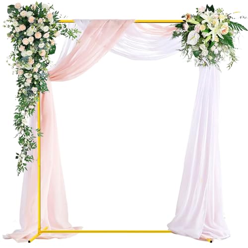 Square Metal Balloon Arch Stand Rectangle Arch Frame (6.6FT* 5.2FT Gold) K776079