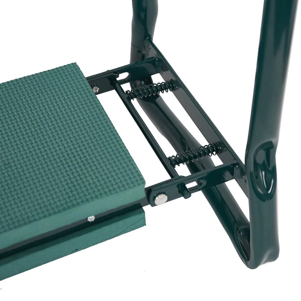 Folding Garden Kneeler Seat Portable Bench Stool with Foam Pad and Tool Pouch V9831
