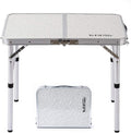 24''L x16''W Aluminum Folding Table with Adjustable Height Legs X107557