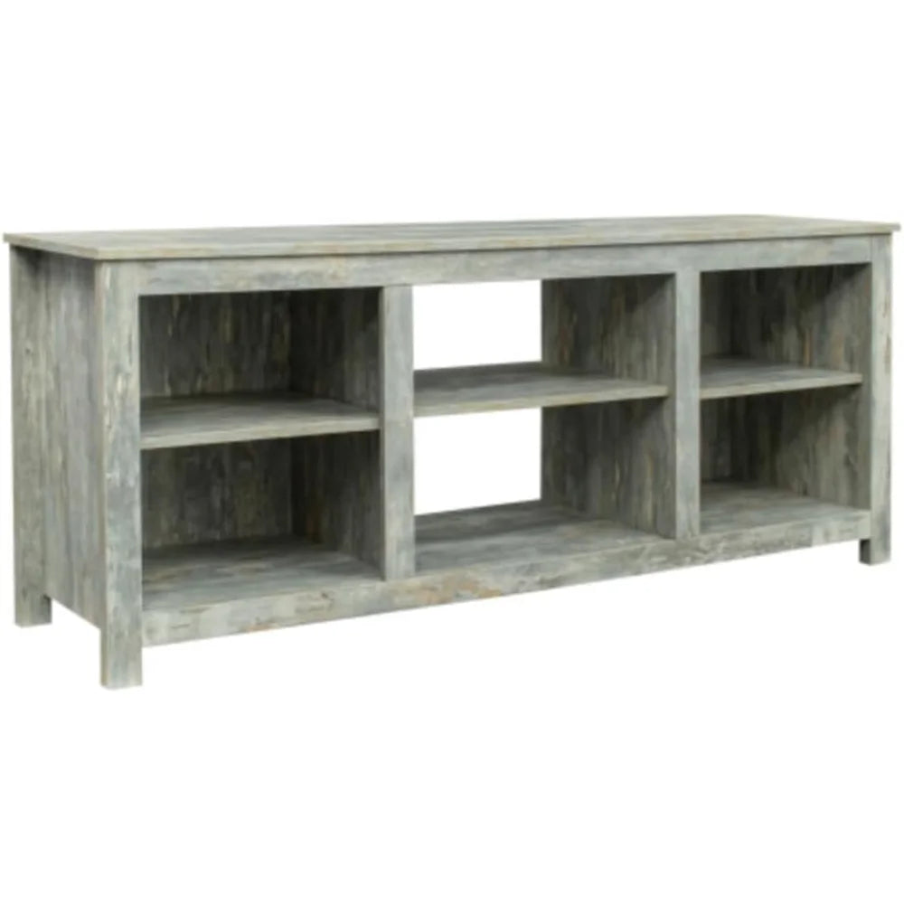 TV Station Furniture with 4 Storage Compartments and 1 Storage Cabinet Q31354