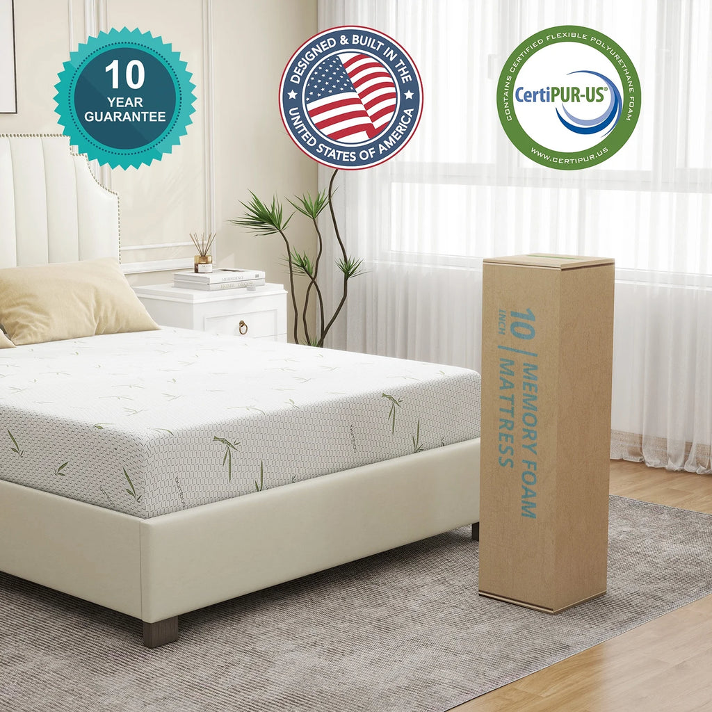 Twin Size Memory Foam Mattress with Cover C1445