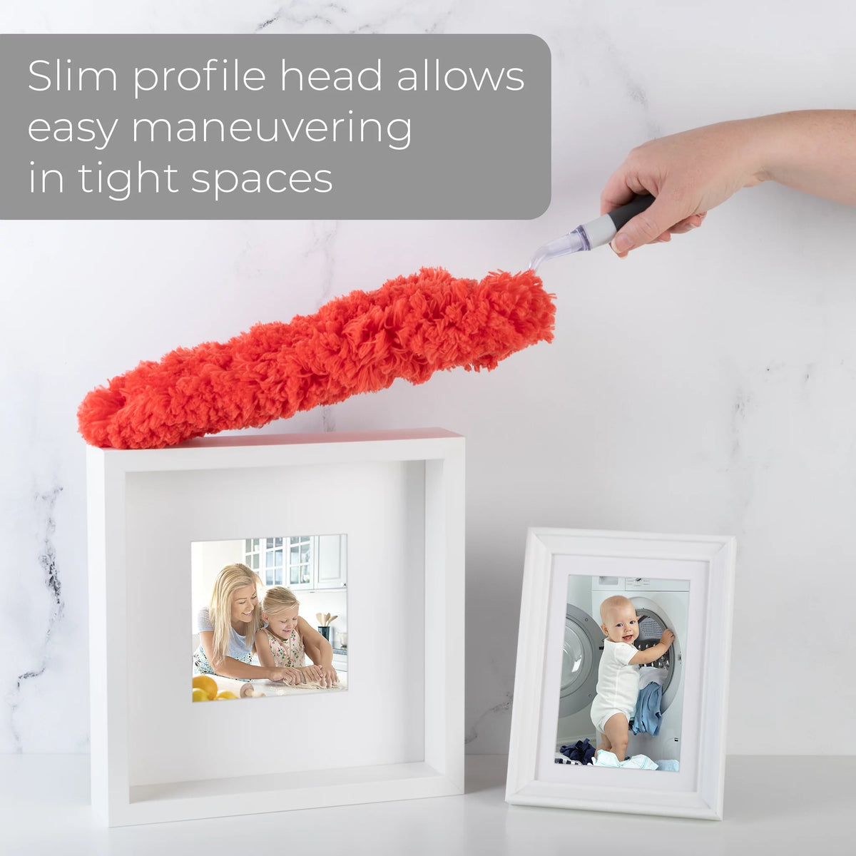 Microfiber Hand Duster Flat Non-Slip Grip Machine Washable O97322