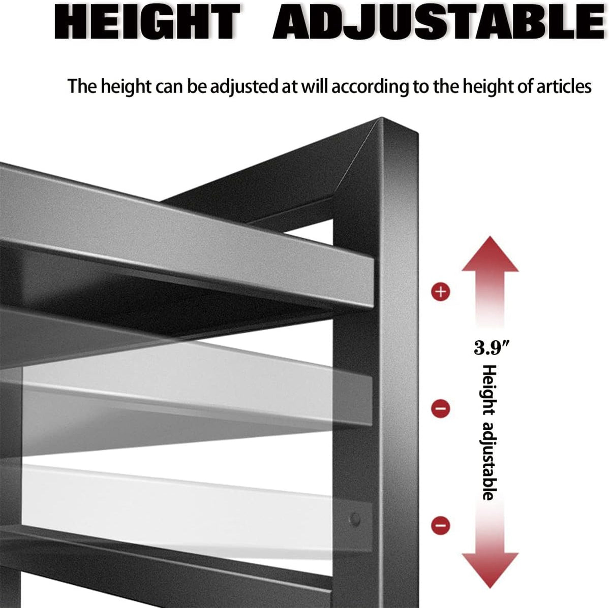 Adjustable Microwave Oven Rack Shelf, Expandable, Black, Pack of 2 C5669