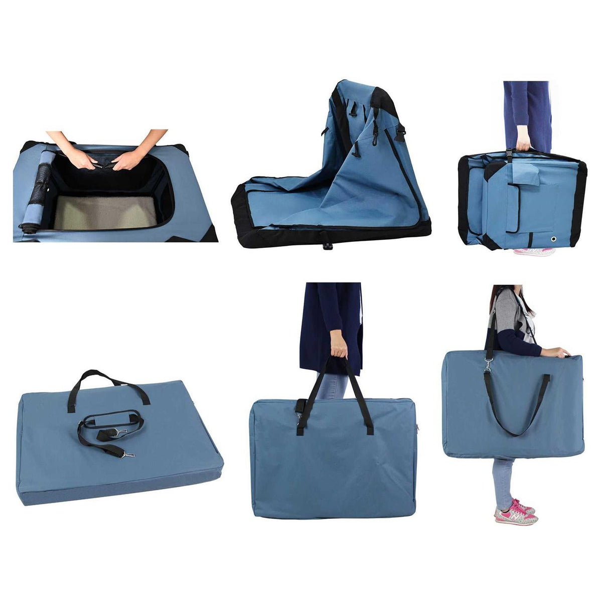 3-Door Folding Soft Dog Crate P632106