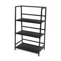 Black 3 Tier Folding Etagere Bookcase C974300