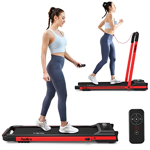 Under Desk Treadmill, 2 in 1 Motorized Portable Foldable Walking Pad with Remote Control M128685