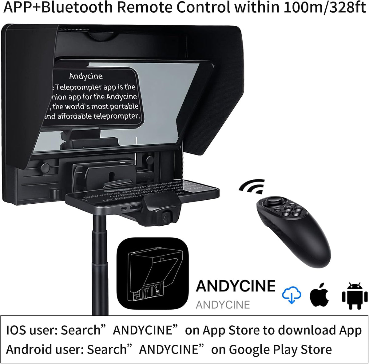 10 Folding Teleprompter for DSLR Smartphone and Tablet R6700