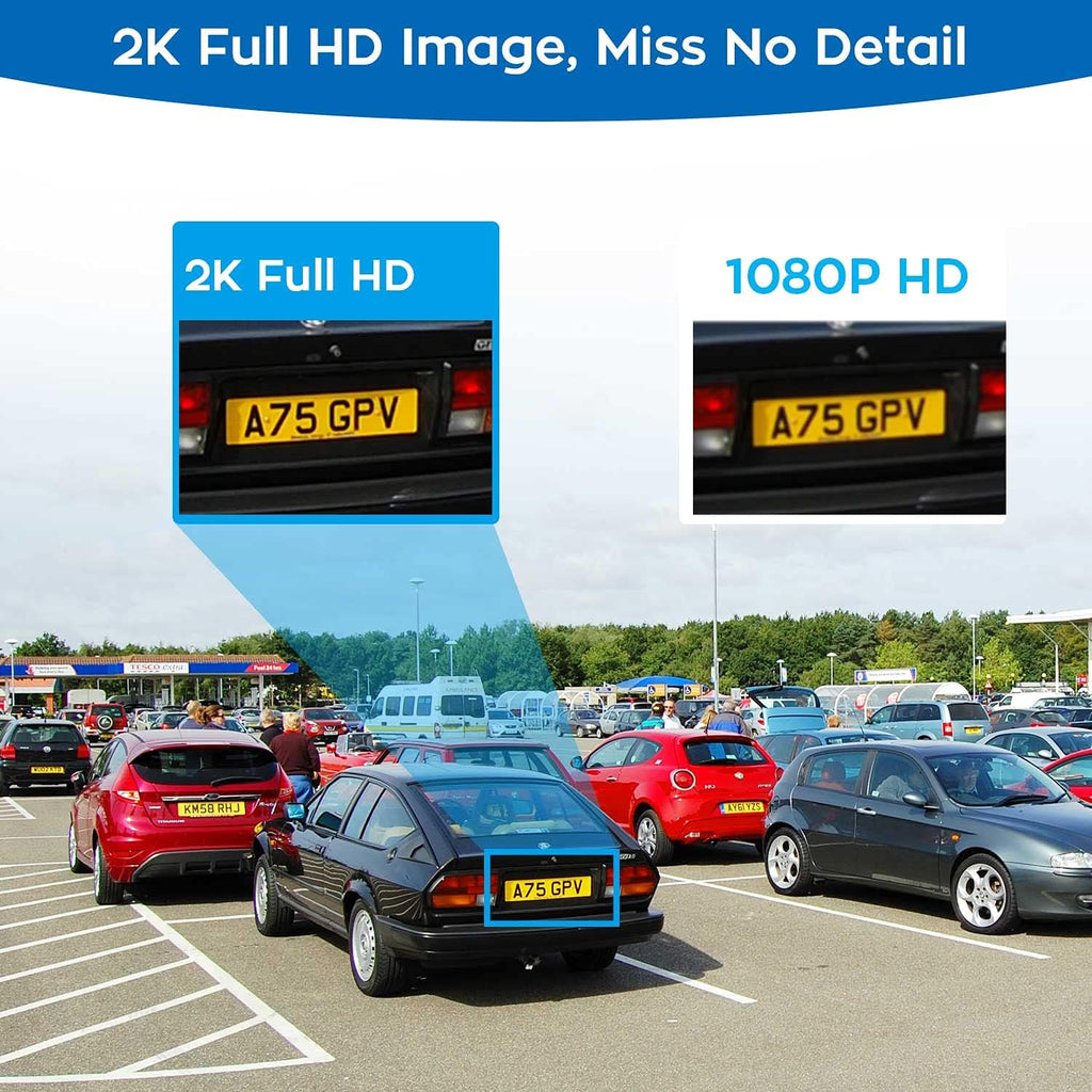2K Wireless Security Camera with Night Vision (Pack of 2) W81460