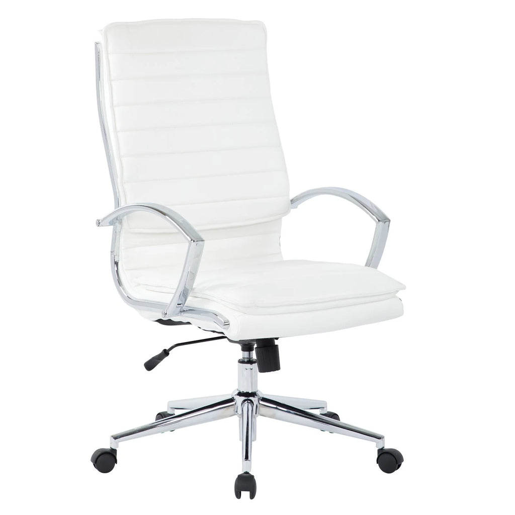 White Faux Leather High Back Manager's Chair G949817