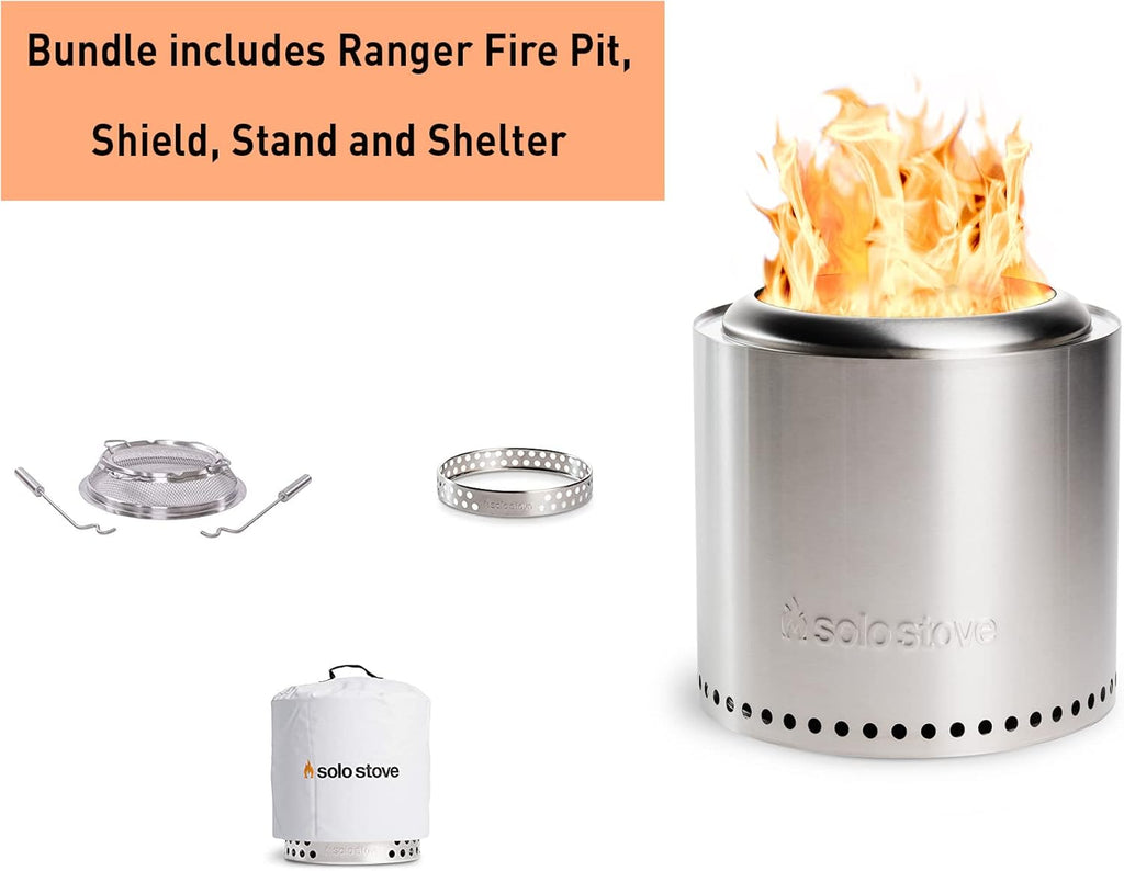 27x17 Inches Portable Wood Burning Smokeless Fire Pit G901