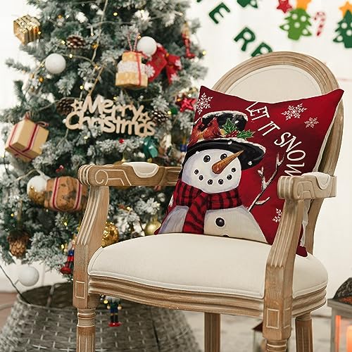 Merry Christmas 18 x 18 Inch Throw Pillow Covers Set of 4 C396