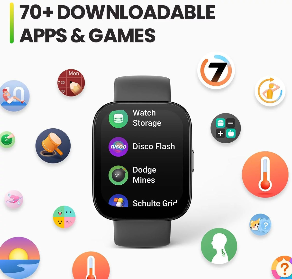 Soft Black Smart Watch with Ultra Large Screen & Bluetooth Calling P686291