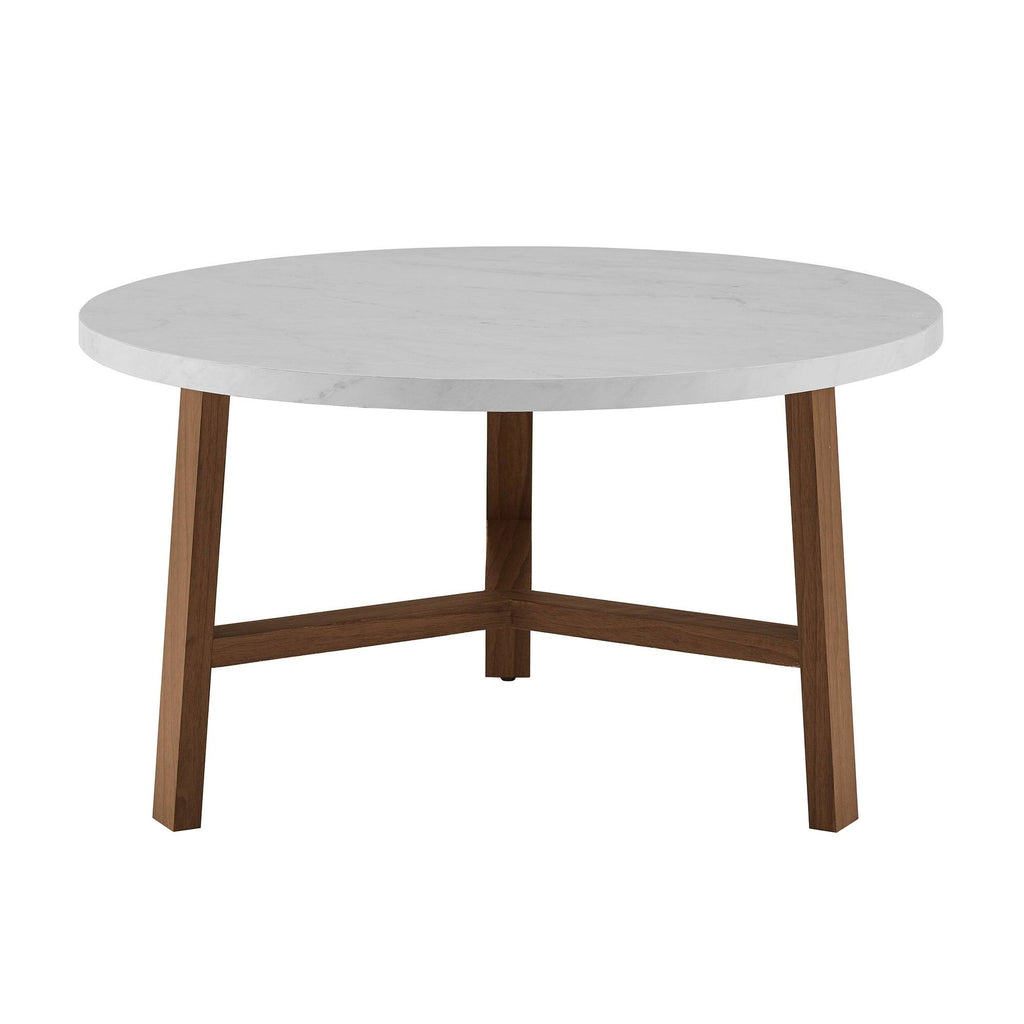 Round Faux Marble Top Coffee Table Z6073
