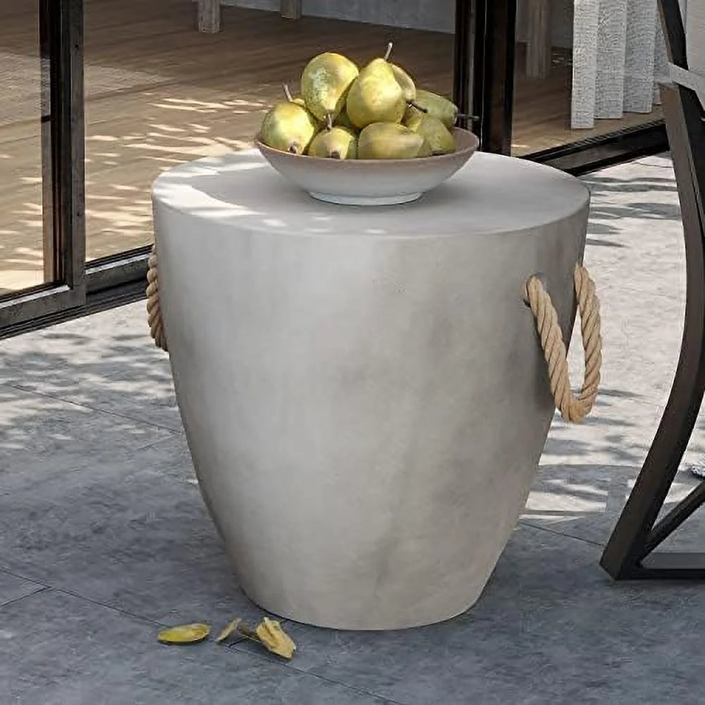 16.8 Inch Rustic Concrete End Table C179776
