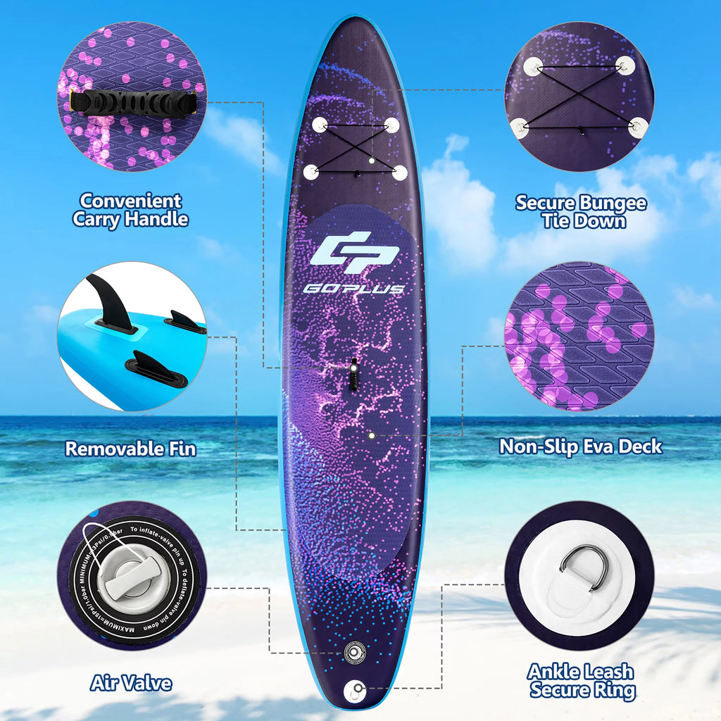 10.5' Inflatable Stand Up Paddle Board with Bag P714236