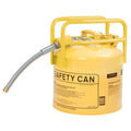 5 Gallon Yellow Galvanized Steel Safety Can with Flexible Hose F2566