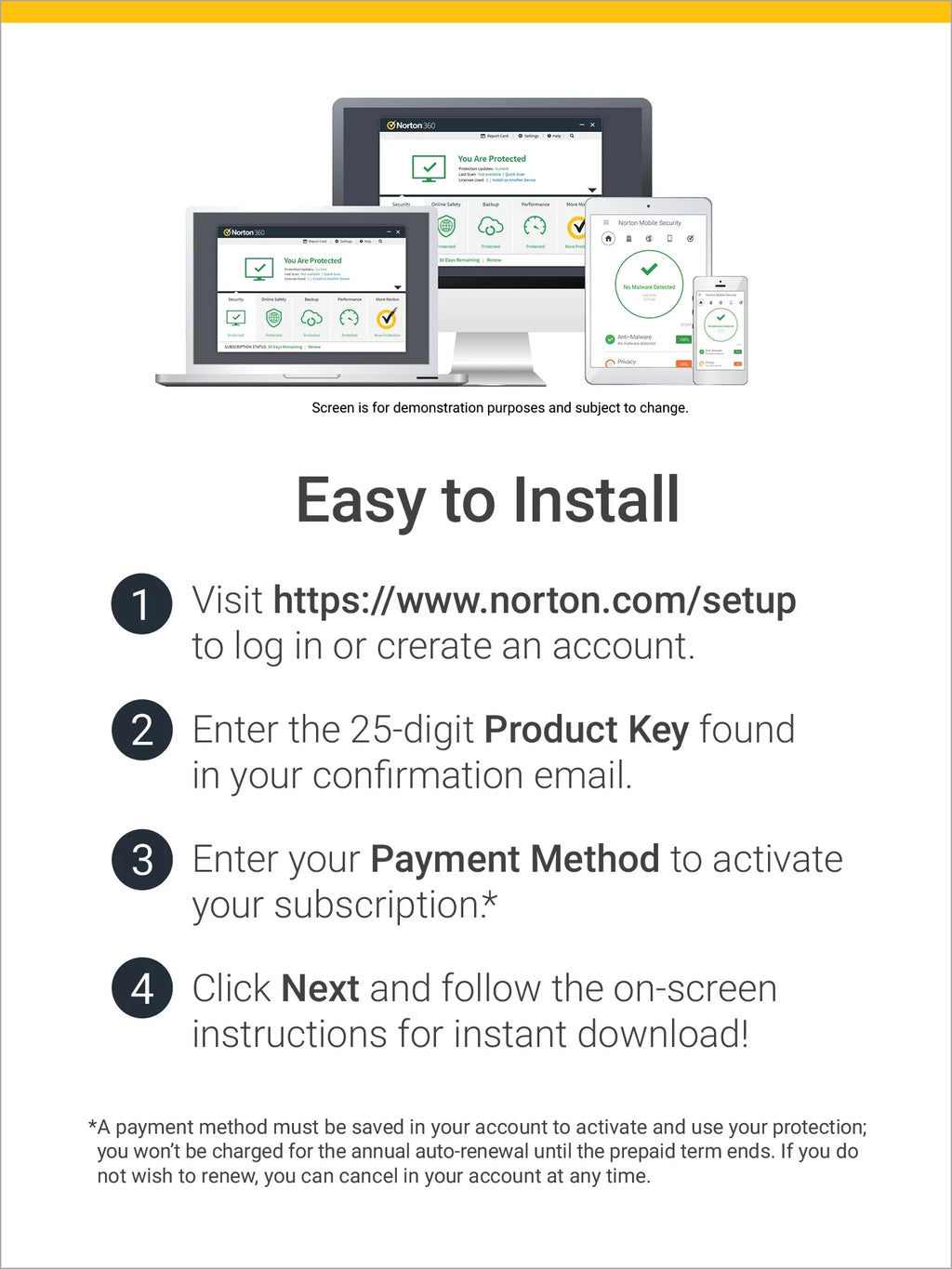 Antivirus Software for 5 Devices, 1 Year Subscription M574239