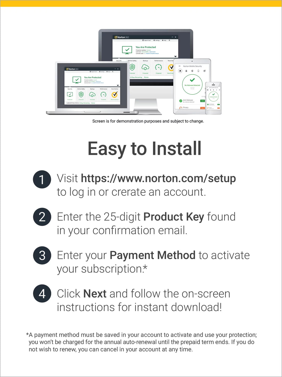 Antivirus Software for 5 Devices, 1 Year Subscription M574239
