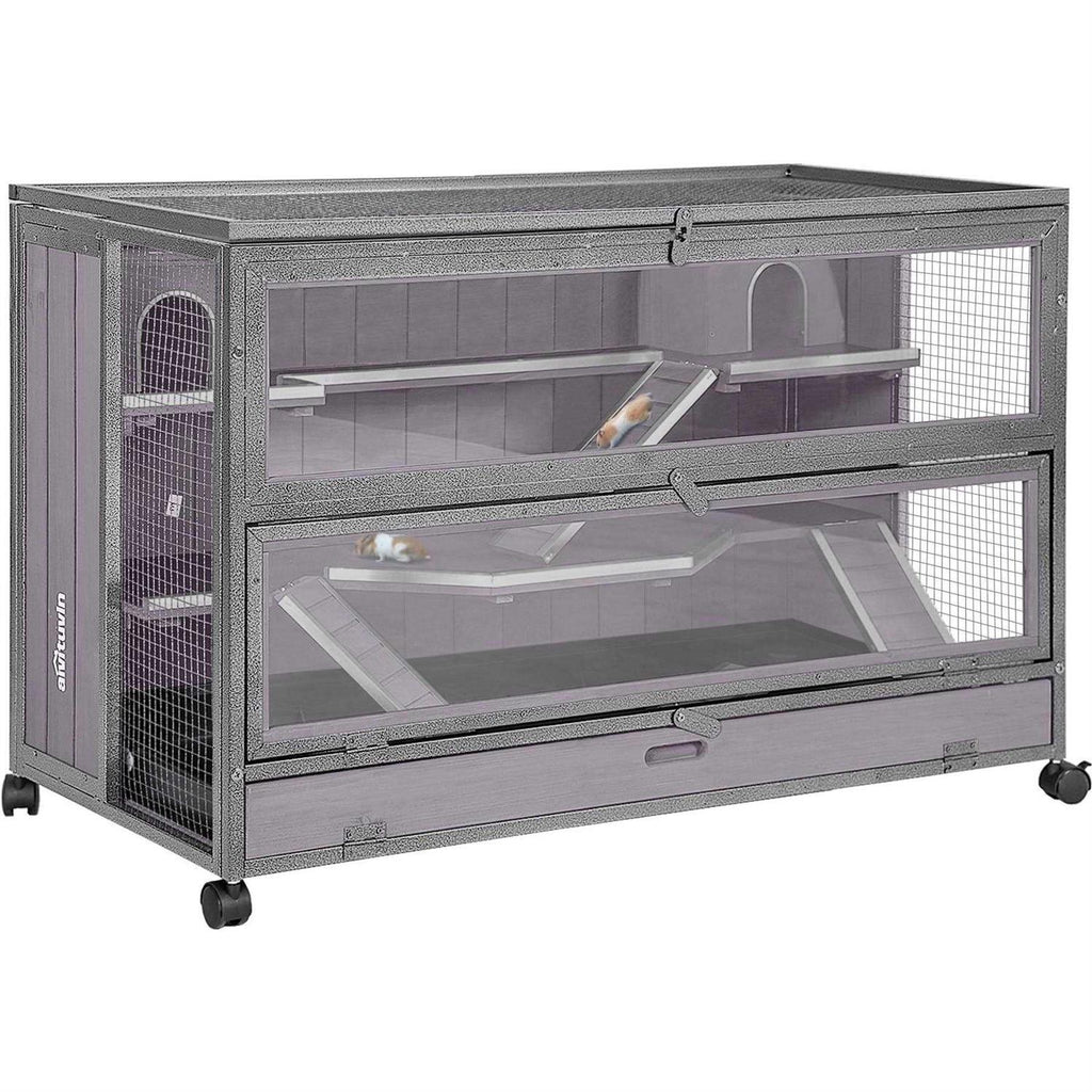 Wooden Hamster Cage Guinea Pig Cage with Iron Frame P290