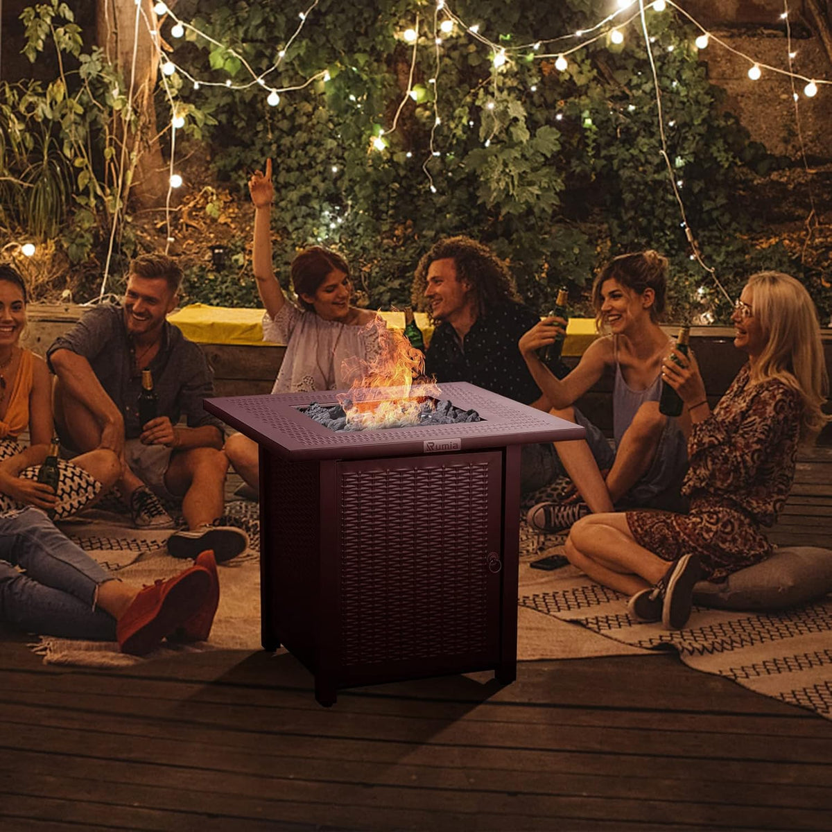 Propane Fire Pit Table with Lid Z682511