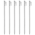 Heavy Duty Steel Tent Stakes Pegs with Hook and Hole Design W3407