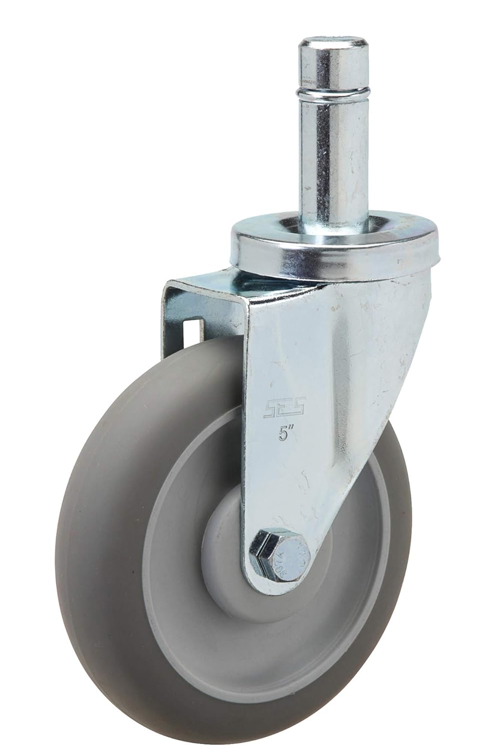 5 Caster Set for Metro Shelving: 4 Swivels with Non-Marking Thermoplastic Rubber Wheel R681