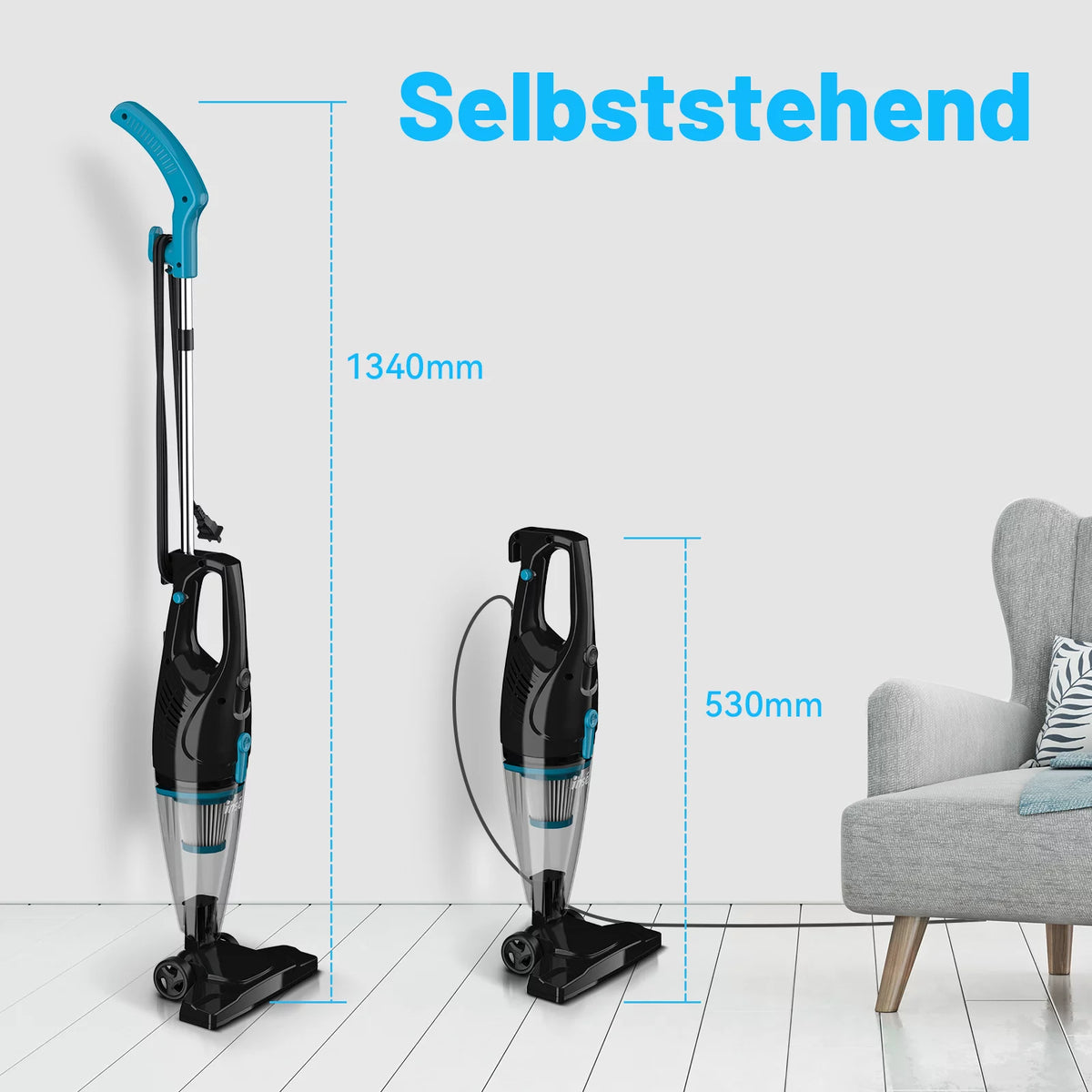 Corded 2 in 1 Bagless Lightweight Stick Vacuum Cleaner C3671