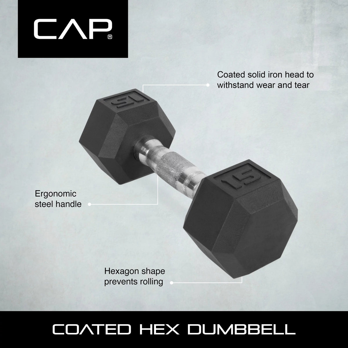 Coated Hex Dumbbell 35 lbs Y5737