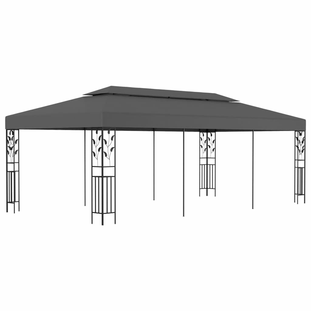 Blue Steel Frame Party Tent Gazebo Canopy Shelter O634315