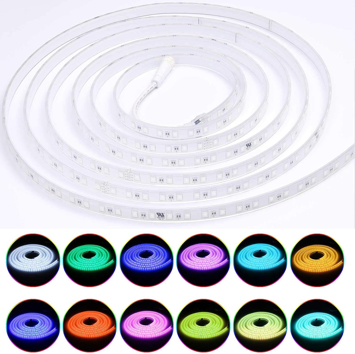 300pcs 5050 RGB 120V IP68 Waterproof Rope Light S4358