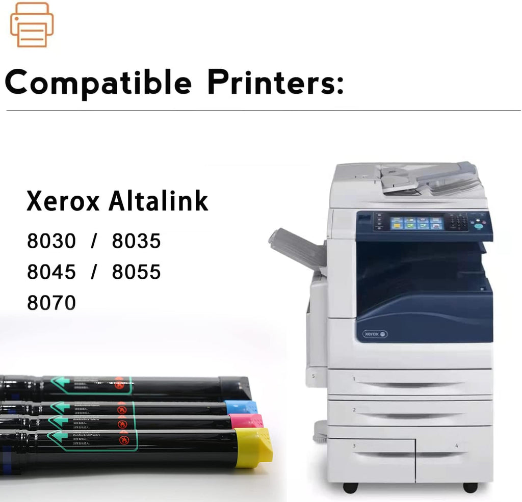 Compatible Toner Cartridge for Xerox AltaLink Printer (1 Black 1 Cyan 1 Magenta 1 Yellow) D38534