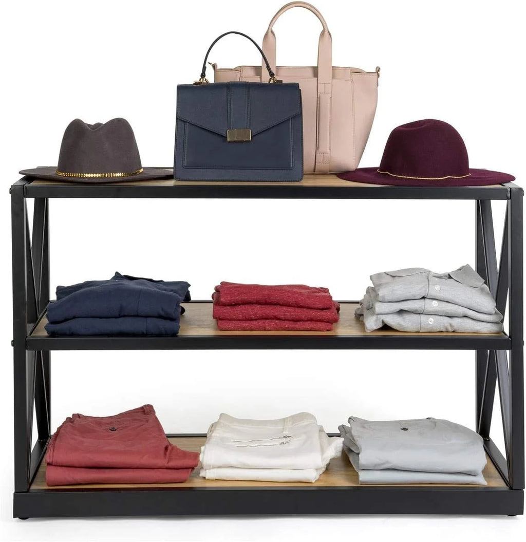 Industrial 3-Shelf Solid Pine Unit C90565