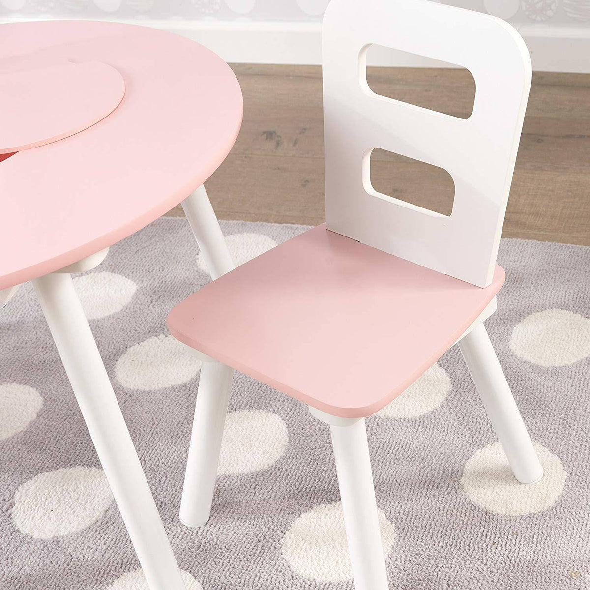 White Round Table and 2 Chair Set A35309