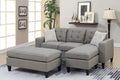 Light Grey Linen-Like Fabric Sectional Sofa Set Q47498
