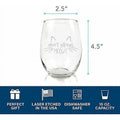 Cat Lover Stemless Wine Glass E872