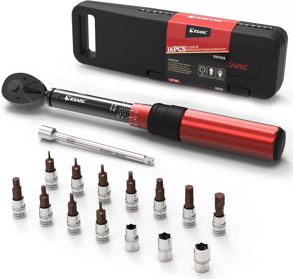 1/4 inch Drive Click Bike Torque Wrench Set 2-20 Nm H92221